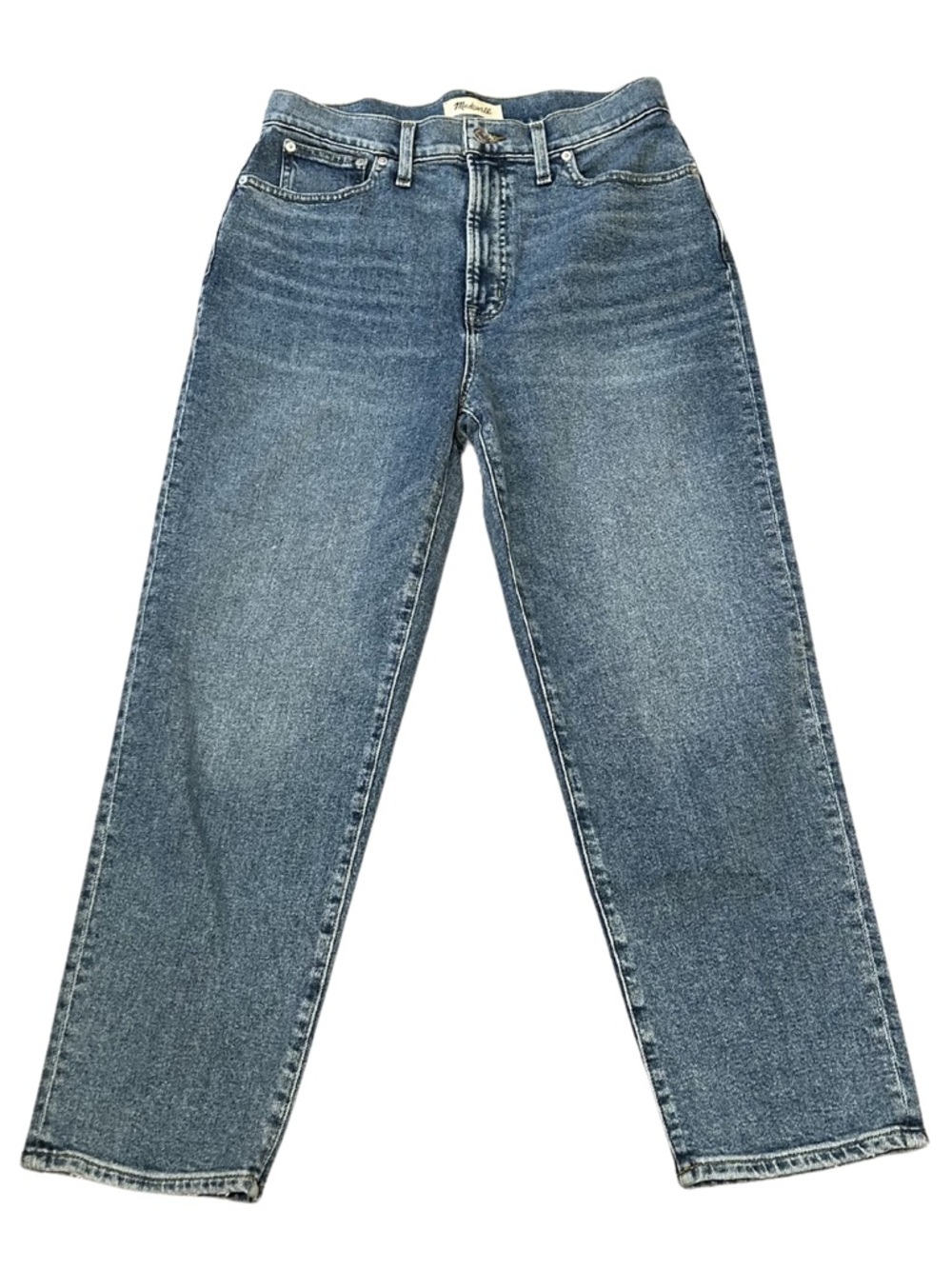 Madewell The Perfect Vintage Straight Crop Jeans | Med Light Wash | NWOT | 29
